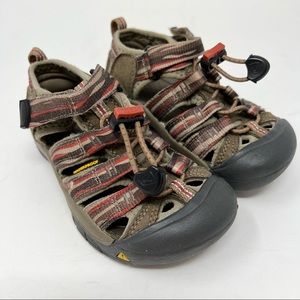 Keen Sandals Kid's H2 Newport Waterproof Brown Hiking Shoes Strappy Cap Toe 10